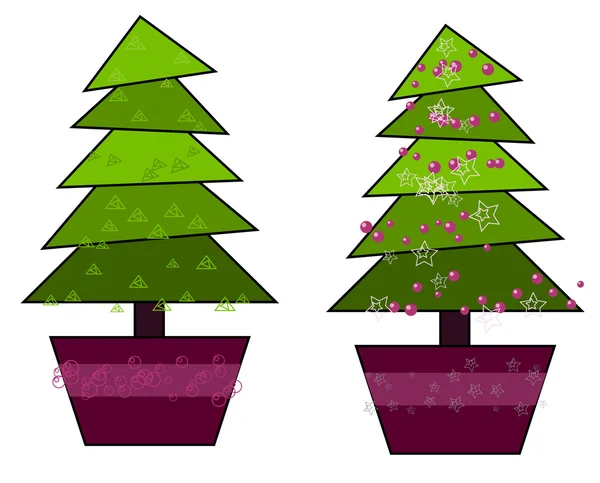 两棵树 — 图库矢量图片