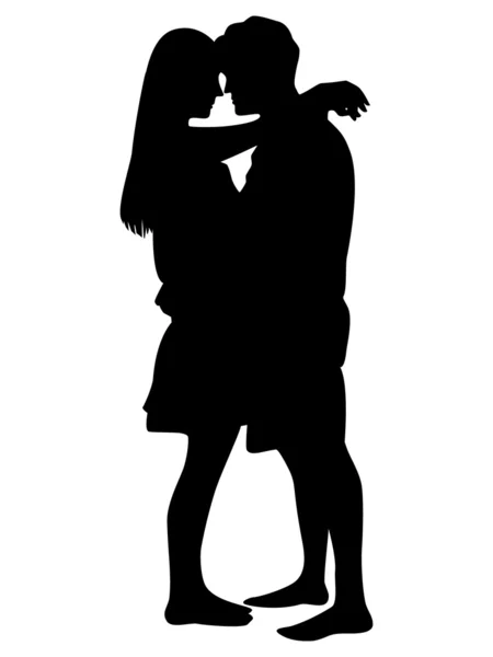 Embrasser couple — Image vectorielle