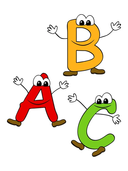 ABC de dibujos animados — Vector de stock