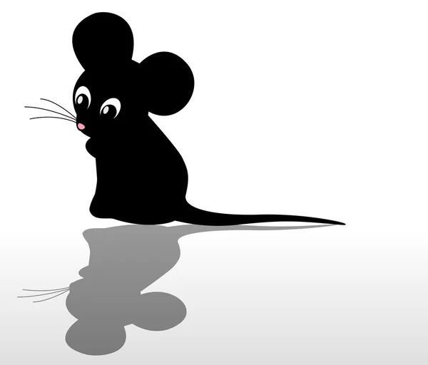 Zwarte muis — Stockvector