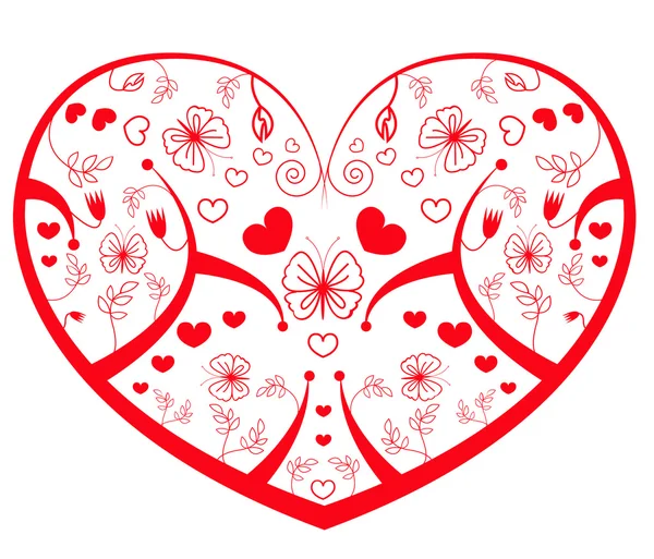 Цветочное сердце — стоковый вектор