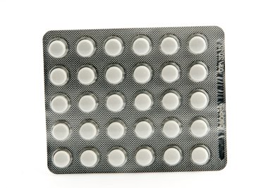 Pills blister isolated over white clipart