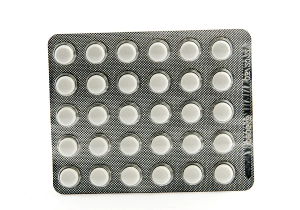 Pills Blister Isolated White — Stock Photo, Image