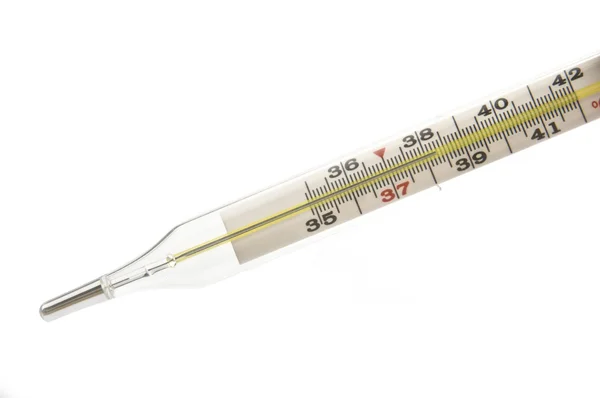 stock image Mercury thermometer showing high fever