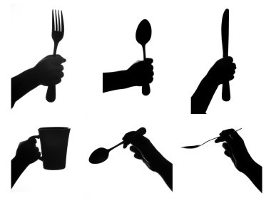 Hand holds kitchen tool clipart