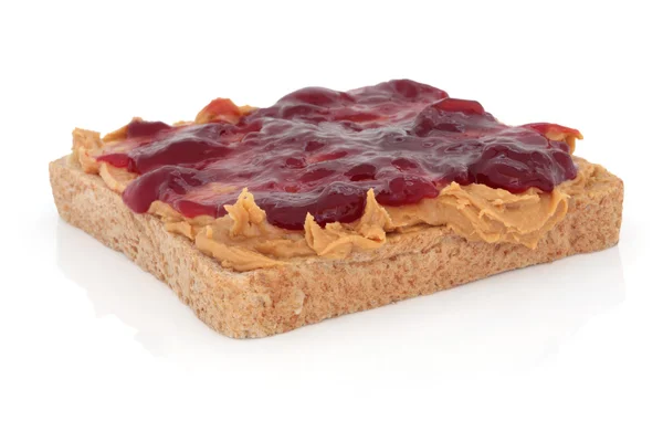 Peanut Butter and Jelly Sandwich — Stock Photo, Image