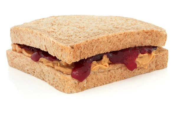 Peanut Butter and Jelly Sandwich — Stock Photo, Image