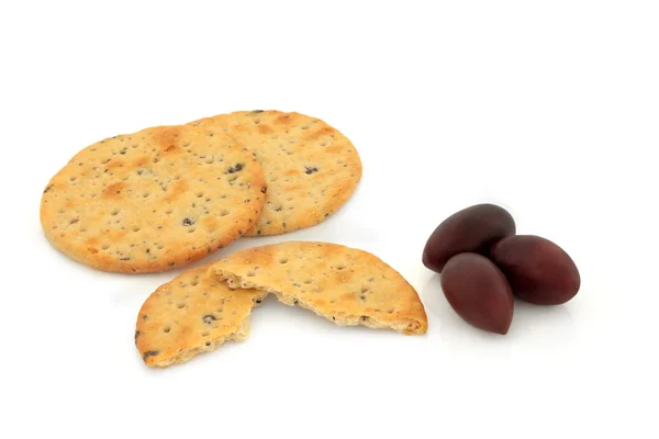 Olive Cracker Biscuits — Stock Photo, Image