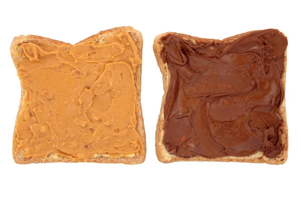 ピーナッツ バターとチョコレート スナック — ストック写真