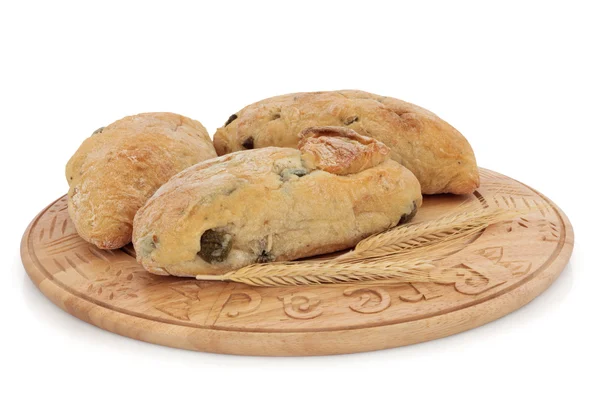 Rolos de pão de azeitona — Fotografia de Stock