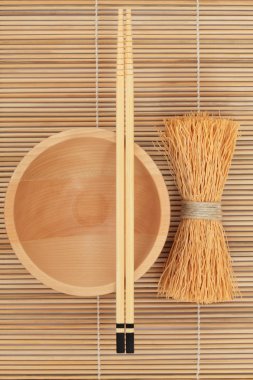 Japanese Bowl Chopsticks and Whisk clipart