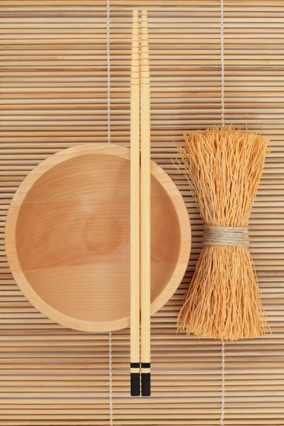 stock image Japanese Bowl Chopsticks and Whisk