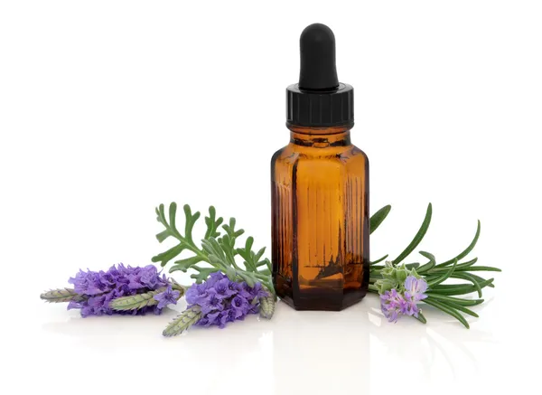 Lavender and Rosemary Herb Essence — Stock Photo, Image