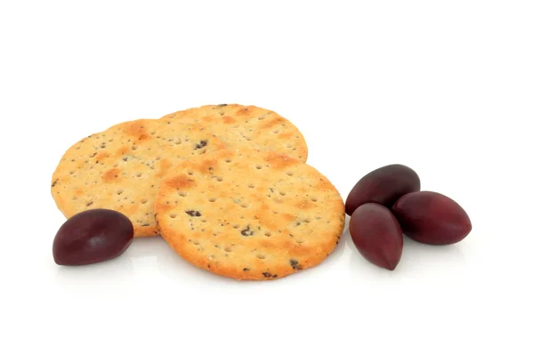 Biscotti al cracker di olive — Foto Stock