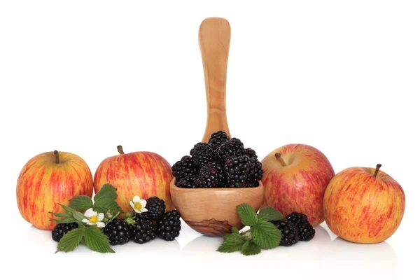 Frutta di mora e mela — Foto Stock