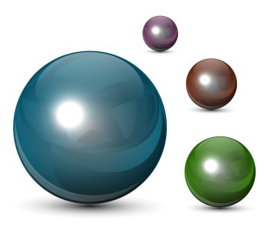 Glass spheres clipart