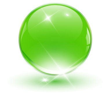 3D crystal sphere clipart