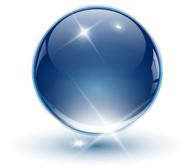 3D crystal sphere clipart