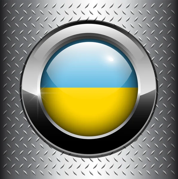 Vlaggenknop Oekraïne — Stockvector