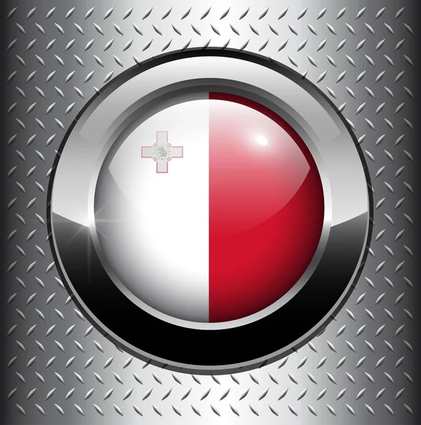 Flaga Malty przycisk — Wektor stockowy