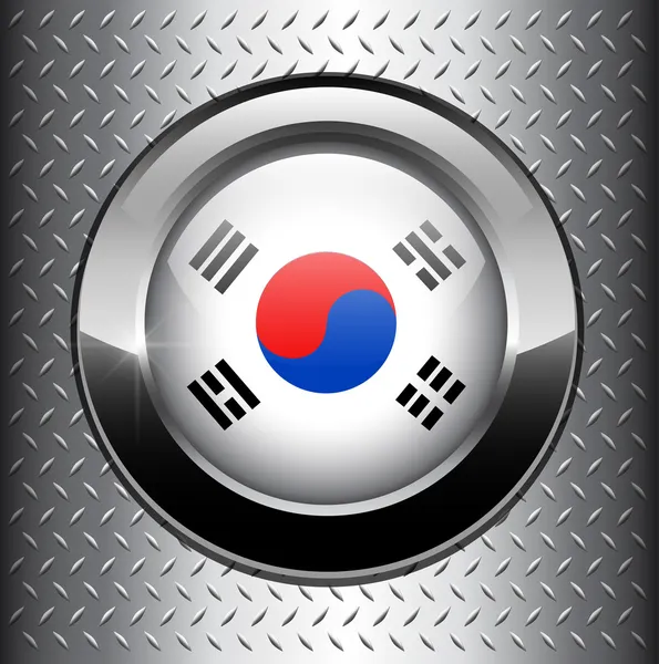 Korean flag button — Stock Vector