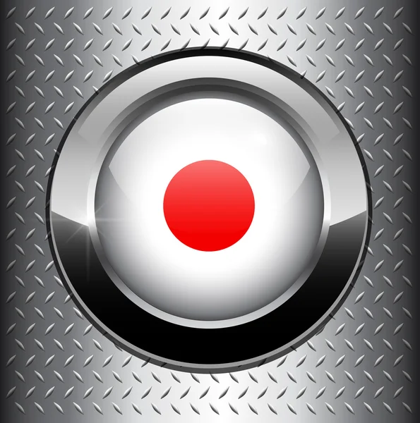 Japan flag button — Stock Vector