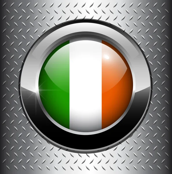 Pulsante bandiera irlanda — Vettoriale Stock