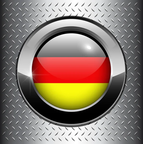 Alemán, Botón bandera de Alemania — Vector de stock