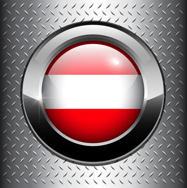 Tasto bandiera austria — Vettoriale Stock