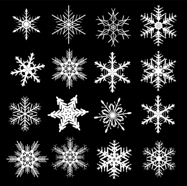 雪の結晶冬セット — ストックベクタ