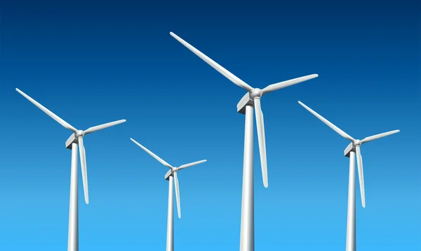 Větrné turbíny — Stockový vektor
