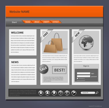 Website template clipart