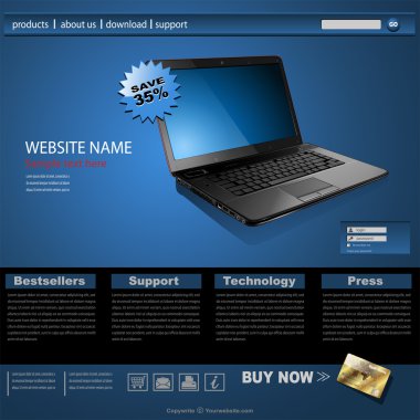 Website template clipart