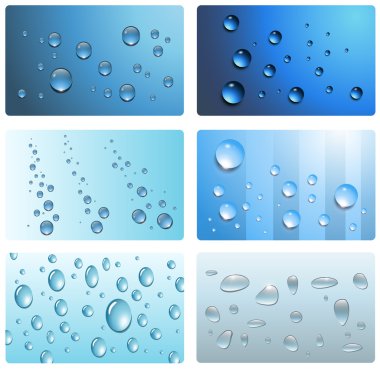 Water, wet cards. clipart