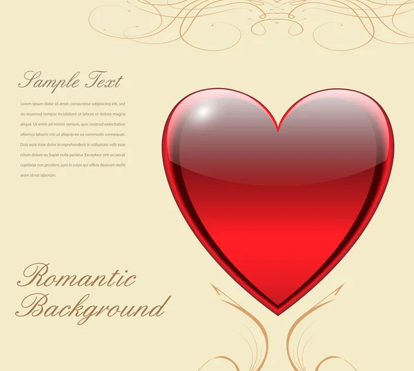 Fond Amour Avec Coeur Vecteur — Image vectorielle