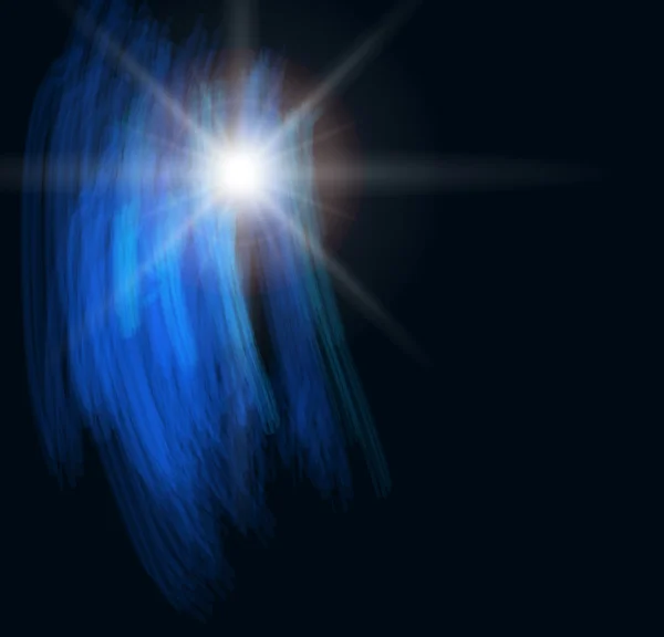 Abstrakter Hintergrund Blaue Linien Und Stern Vektor — Stockvektor