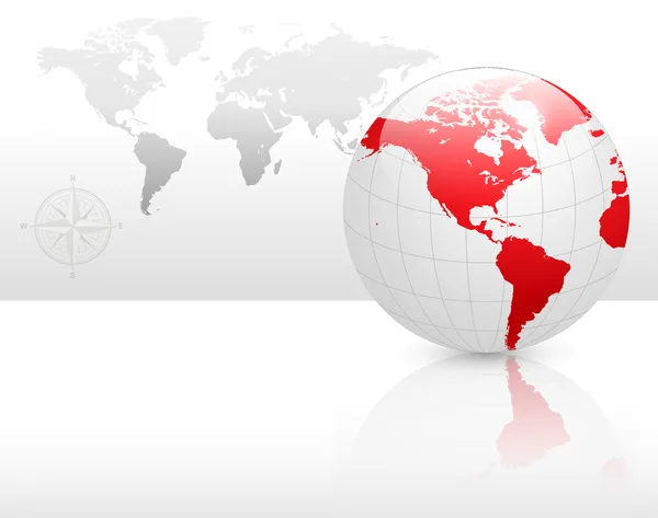 Abstrait Fond Entreprise Gris Avec Globe Terrestre Vecteur — Image vectorielle