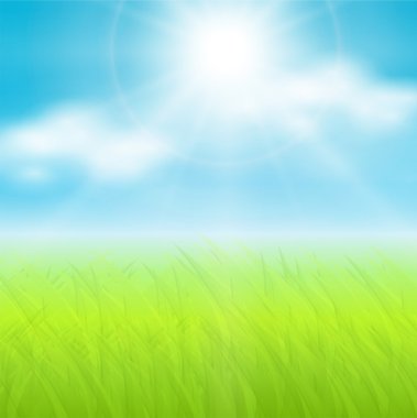 Sunny spring background clipart