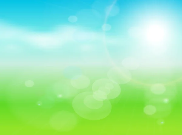 Абстрактний Фон Зелений Світлий Сонячний Вектор — стоковий вектор