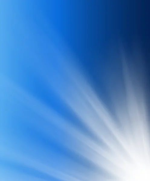 Fond Abstrait Bleu Doux Avec Des Faisceaux Lumineux Vecteur — Image vectorielle