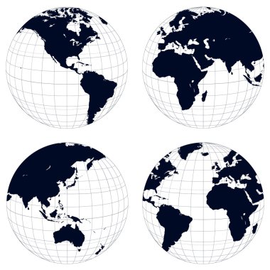 Earth globes clipart