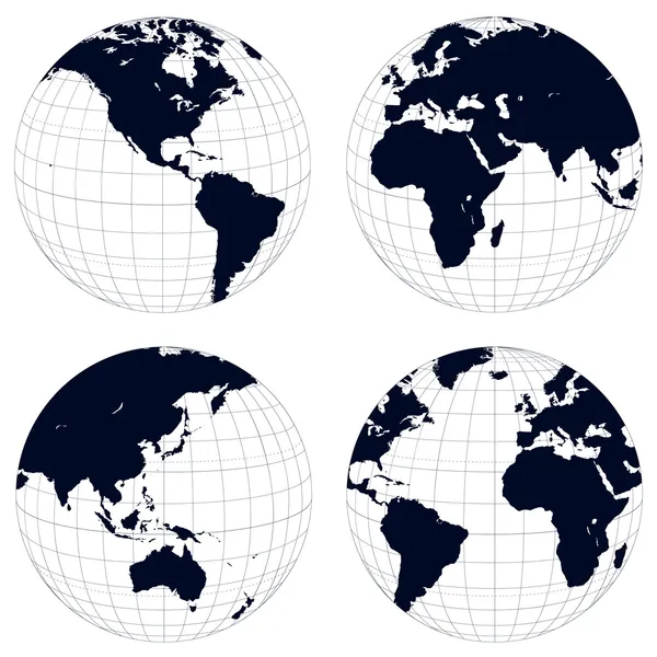 Earth globes — Stock Vector