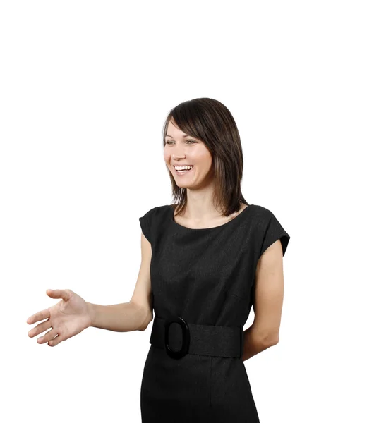 Businesswoman introducing herself — Stock Photo, Image