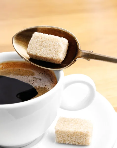 Кофе и сахар — стоковое фото
