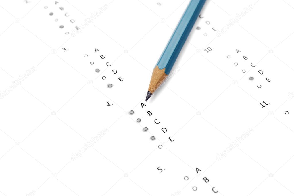 Pencil and test paper