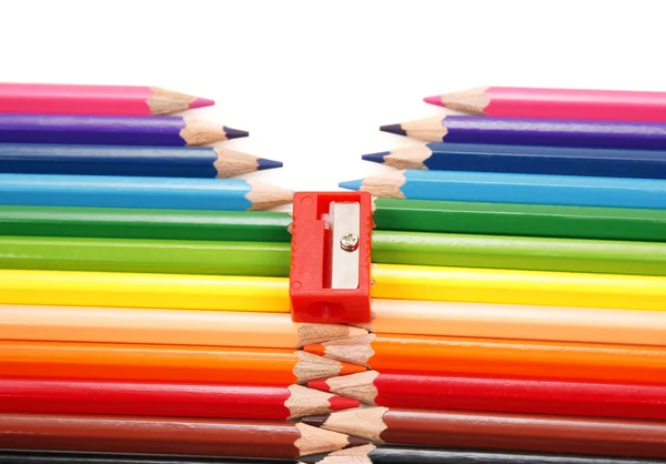 Bleistift Reißverschluss Isoliert Auf Weißem Hintergrund — Stockfoto