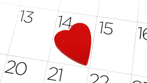 Valentines day calendar — Stock Photo, Image