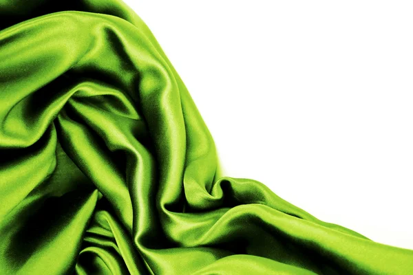 滑らかな緑色の絹 — ストック写真