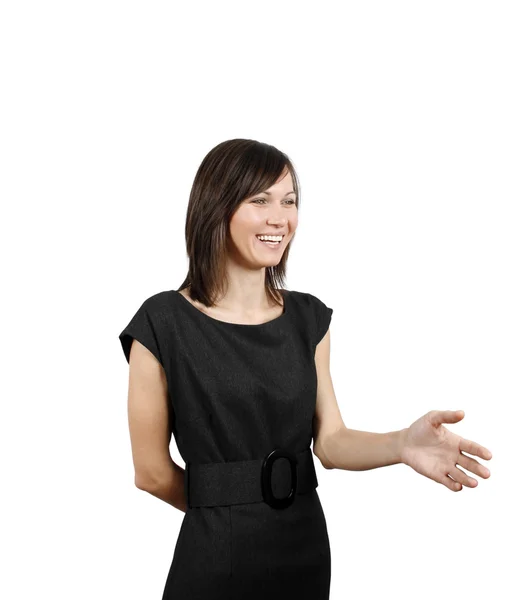 Businesswoman introducing herself — Stock Photo, Image