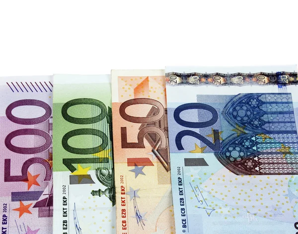 Billetes en euros dinero —  Fotos de Stock